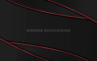abstract metallic red black  modern tech design background vector