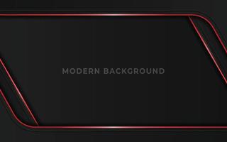 abstract metallic red black  modern tech design background vector