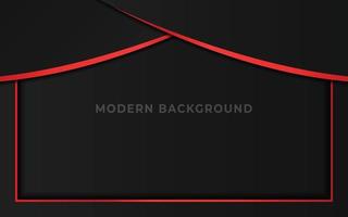 Fondo de diseño de tecnología moderna negro rojo metálico abstracto vector