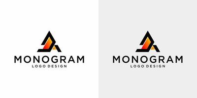 Letter A monogram sport logo design. vector
