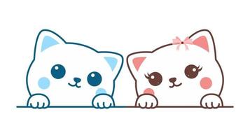 Kawaii cat icon cute animal graphic Royalty Free Vector