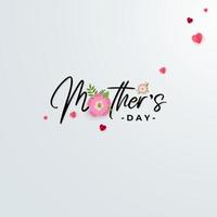 Elegant mother's day design with love and flower. Happy mother's day background vector. vector