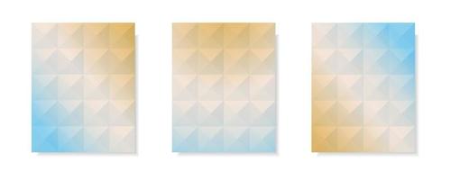 set of abstract multicolor gradient vector cover backgrounds. Triangle pattern design with crystal shape style for business brochure background, poster and graphic design. illustration template