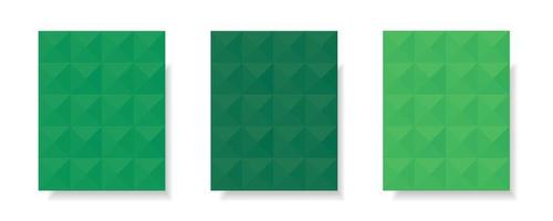 fondo de plantilla de polígono degradado de color verde abstracto. diseño de patrón triangular con estilo de forma de cristal. diseño para negocios, portada, papel tapiz, telón de fondo, portada y diseño gráfico. vector