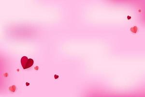 Fondo abstracto rosa suave con vector de papel de amor. Ilustración de vector de fondo degradado rosa. vector de fondo lindo