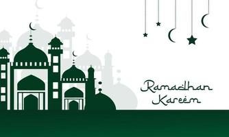 flat design ramadan background with star and cloud elements vector