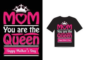 Mothers day love quotes t shirt design template vector for happy mothers day