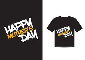 vector de plantilla de diseño de camiseta con citas de amor del día de la madre para feliz día de la madre
