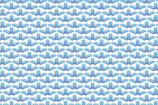 Blue flower petals  pattern on white background, Porcelain pattern, abstract indigo