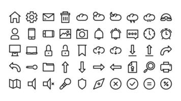 set of user interface ui icon vector