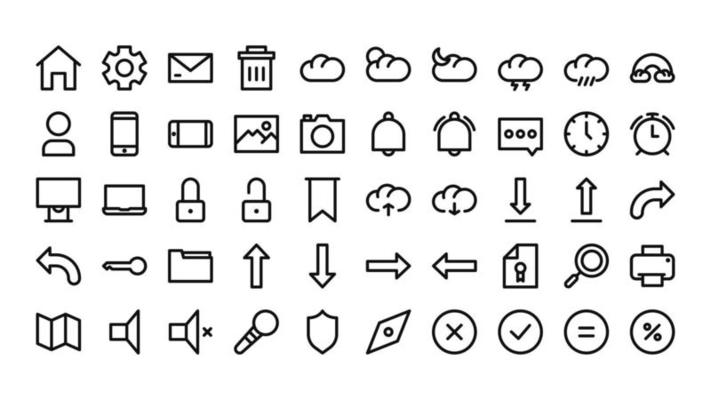 set of user interface ui icon