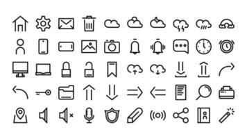 set of user interface ui icon vector