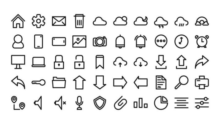 set of user interface ui icon