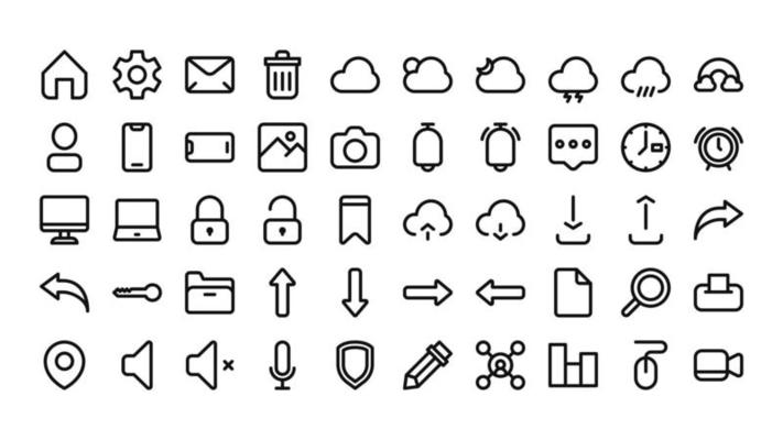 set of user interface ui icon