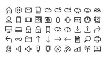 set of user interface ui icon vector