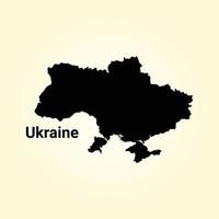 mapa del país de ucrania, diseño del mapa del país de ucrania, bandera de ucrania en el mapa, ilustración vectorial