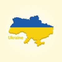 Ukraine country map, Ukraine country map design, Ukraine flag on map, Vector illustration