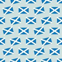 bandera de escocia perfecta en un patrón de estilo plano vector