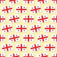 Seamless Georgia flag in flat style pattern vector