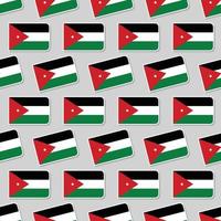 Seamless Jordan flag in flat style pattern vector