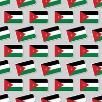 Seamless Jordan flag in flat style pattern vector