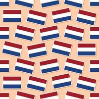 Seamless Netherlands flag in flat style pattern vector