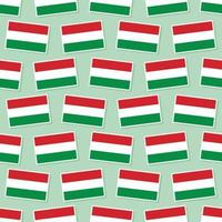 Seamless Hungary flag in flat style pattern vector