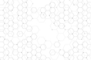 White abstract background with hexagon pattern vector