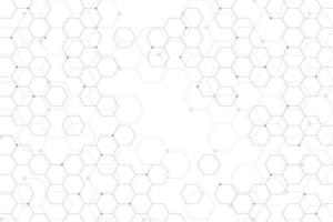 White abstract background with hexagon pattern vector
