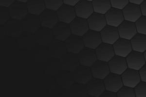 Black gradient hexagon background vector