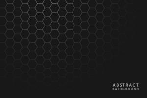 Black gradient hexagon background vector