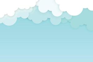 Blue sky background with clouds vector