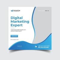 Digital business marketing agency social media post vector