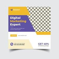 Digital business marketing agency social media post vector