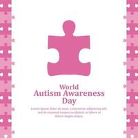 ilustración del día mundial de la conciencia del autismo vector