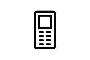 Mobile Phone Icon Electronic Line Style Free vector