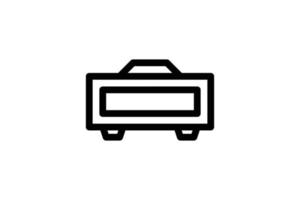 Clock Table Icon Time Line Style Free vector