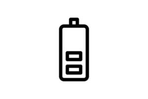 Battery Level Icon Battery Status Line Style Free vector