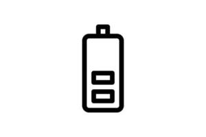 Battery Level Icon Battery Status Line Style Free vector