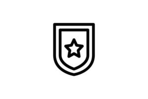 Badge Icon Military Line Style Free vector