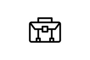 Briefcase Icon Law Line Style Free vector