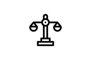 Law Scale Icon Law Line Style Free vector