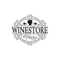 Premium wine label vintage logo, vector illustration, emblem design, wine shop