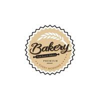 Retro Bakery Bake and Cake Pastry Logo Design Stock Label,Badge Template vector