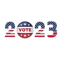 votación del día de las elecciones de los estados unidos de américa 2023 en estados unidos, diseño de pancartas. 2023. cartel de votación electoral. campaña electoral política vector