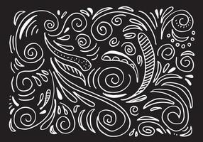 Hand drawn vector sketchy Doodle cartoon set of curls and swirls decorative elements for concept design