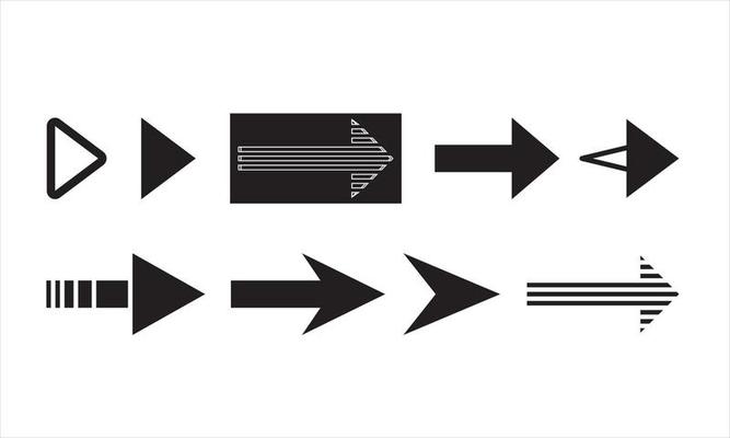 Set of black vector arrow.arrow vector illustration and colection.arrows vector icon.