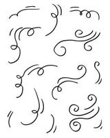 doodle wind illustration vector handrawn style isolated on white background.