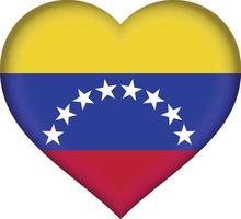 Venezuel flag heart vector