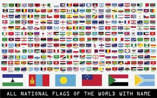 todas las banderas nacionales del mundo vector